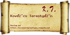 Kovács Terestyén névjegykártya